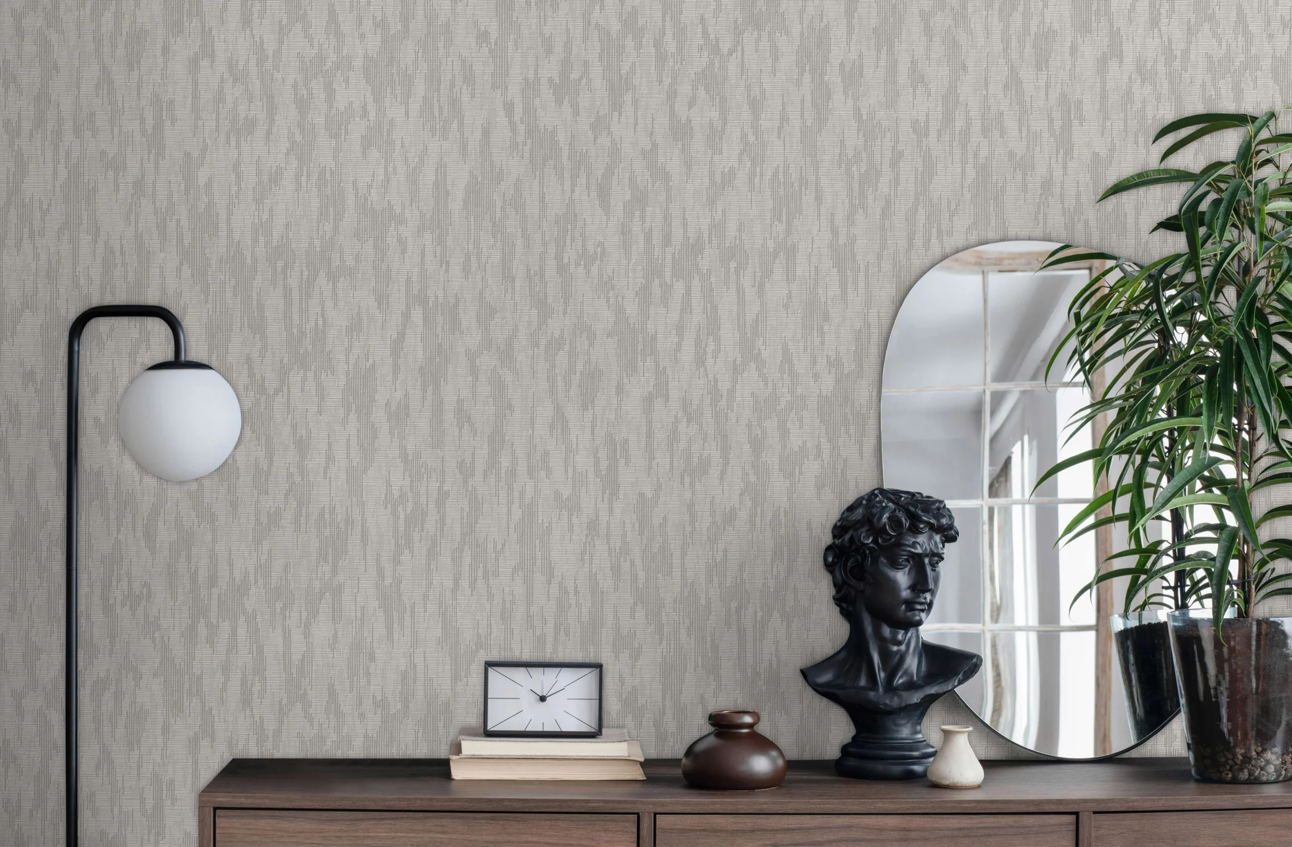 Gray Embossed Wallpaper – Understated Shimmer (24108-3)